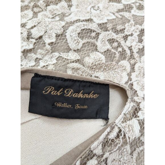 Vintage Pat Dahnke 2 Piece Lace Set - Boho Western Wedding Wear - Cognac - M - Picture 6 of 10